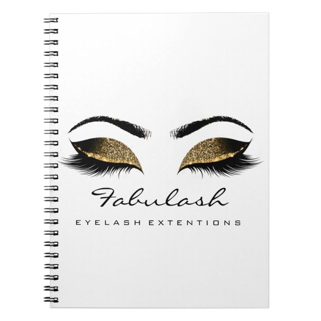Lashes Eye Makeup Artist Gold Chocolate Notizblock (Vorderseite)