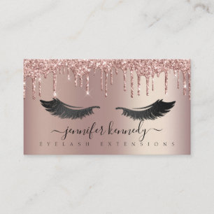 Lashes Eyelash Drilling Glitzer Rose Gold Funkelnd Visitenkarte