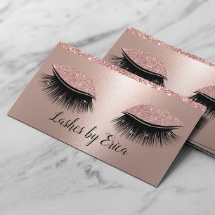 Lashes Eyelash Eye Makeup Rose Visitenkarte