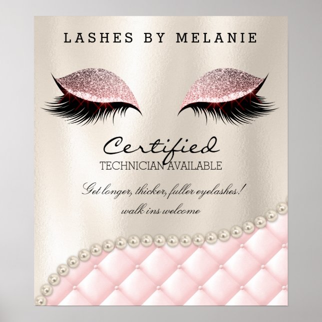Lashes Eyelash Makeup Poster Hübsche Augen (Vorne)