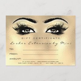 Lashes Glass Gold Makeup Certificate Geschenk