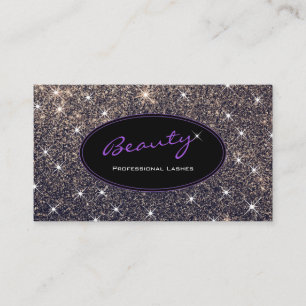 Lashes Künstler Luminous Glitzer Stars Lila Style Visitenkarte