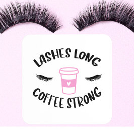 Lashes lange Kaffeepause Getränkeuntersetzer