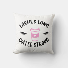 Lashes lange Kaffeepause Kissen
