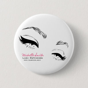 Lashes Lash Extension Eyeliner Branding Button