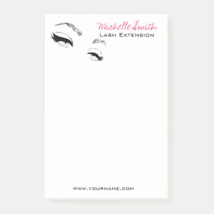 Lashes Lash Extension Eyeliner Branding Post-it Klebezettel