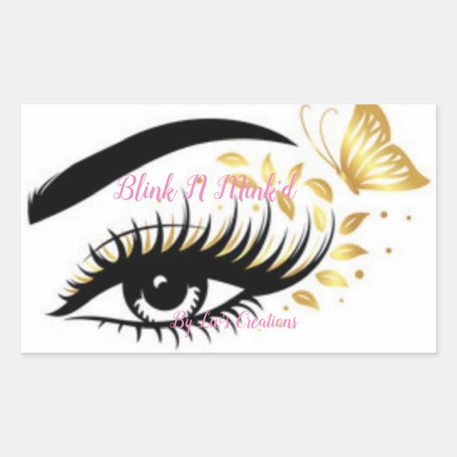 Lashes-Logo Rechteckiger Aufkleber (Vorderseite)