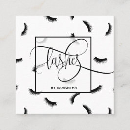 Lashes Lots of Lashes Eyelash Lash Artist Quadratische Visitenkarte