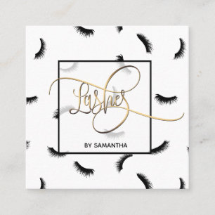 Lashes Lots of Lashes Eyelash Lash Artist Quadratische Visitenkarte