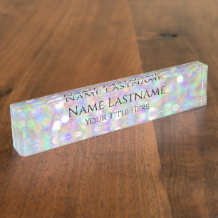Lashes Makeup Artist Event Plane Pink Holograph Namensplakette