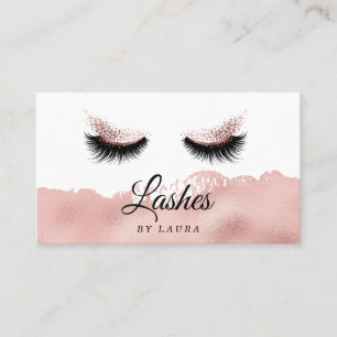 Lashes Makeup Artist Imitats Rose Goldfolie Visitenkarte