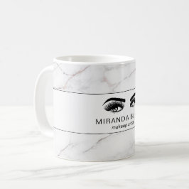 Lashes Makeup Artist Luxe Weißmarmor Kaffeetasse
