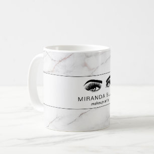 Lashes Makeup Artist Luxe Weißmarmor Kaffeetasse