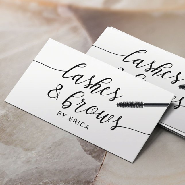 Lashes Makeup Artist Minimalistisch Typografy Salo Visitenkarte (Von Creator hochgeladen)