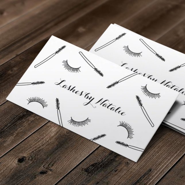 Lashes Makeup Artist Niedlich Eyelash Salon Visitenkarte (Von Creator hochgeladen)