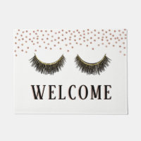 Lashes Makeup Artist Rose Gold Confetti Welcome