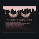 Lashes Makeup Artist Rose Gold Tropfen Aftercare Flyer<br><div class="desc">Lashes Makeup Artist Rose Gold Dripping Aftercare Black Instructions.</div>