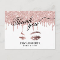 Lashes Makeup Artist Rose Gold Tropfen Vielen Dank