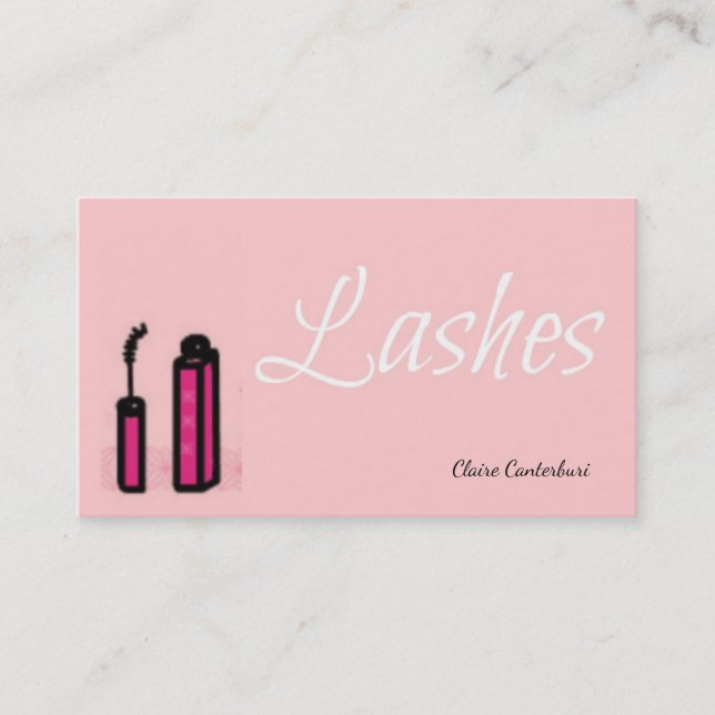 Lashes Makeup artist Visitenkarte (Vorderseite)