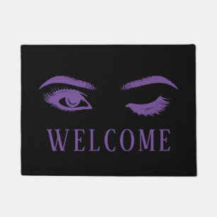 Lashes Makeup Artist Wink Eye Beauty Salon Willkom Fußmatte