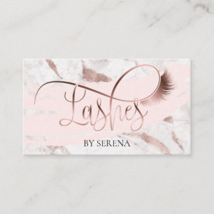 Lashes Makeup Girl Lash Rose Gold Visitenkarte
