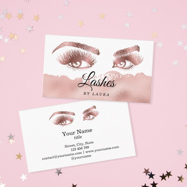 Lashes Makeup Rose Visitenkarte (Von Creator hochgeladen)