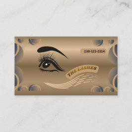 Lashes Modern Blue Minimalist Eye Illustration  Visitenkarte