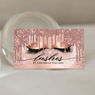 Lashes Moderne Rose Gold Visitenkarte
