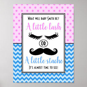 Lashes oder Staches Poster