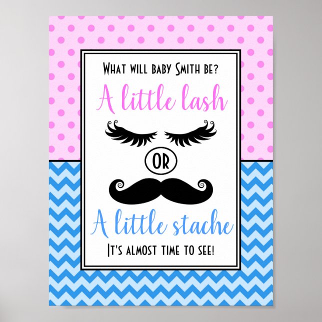 Lashes oder Staches Poster (Vorne)