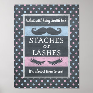 Lashes oder Staches Poster