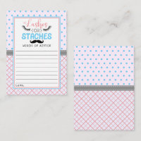 "Lashes or staches" Modernes Party zur Aufdeckung 