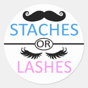 Lashes ou Staches genre révéler autocollants