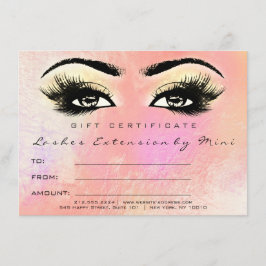 Lashes Peach Rose Gold Makeup Certificate Geschenk