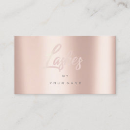 Lashes Pink Rose Gold Imitate Typograph Makeup Visitenkarte