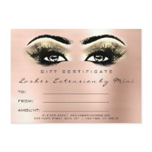 Lashes Rose Gold Blush Makeup Zertifikat Geschenk