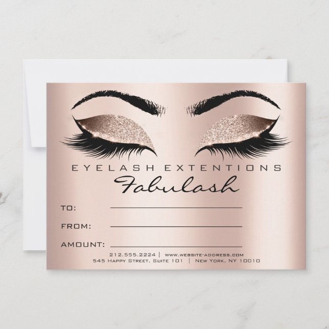 Lashes Rose Gold Pink Makeup Zertifikat WELLNESS-C (Vorderseite)
