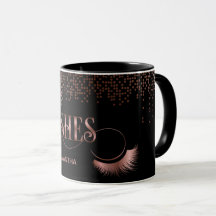 Lashes Rose Gold Typografie Makeup Artist