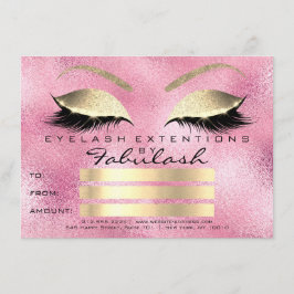 Lashes Rose Pink Gold Makeup Zertifikat Geschenk
