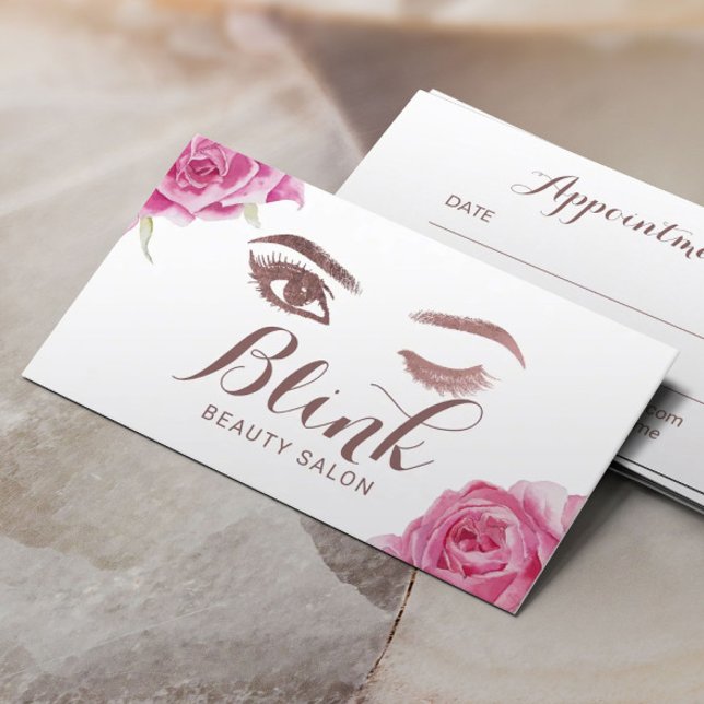 Lashes Salon de Beauté Elégant Rendez-vous Floral (Créateur téléchargé)
