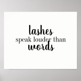 Lashes Speak Poster
