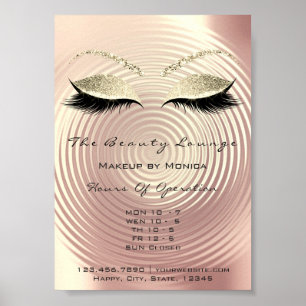 Lashes Studio Makeup Artist Glitzer Beauty Salon Poster