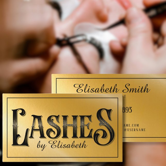 Lashes Typografie Visitenkarte (Von Creator hochgeladen)