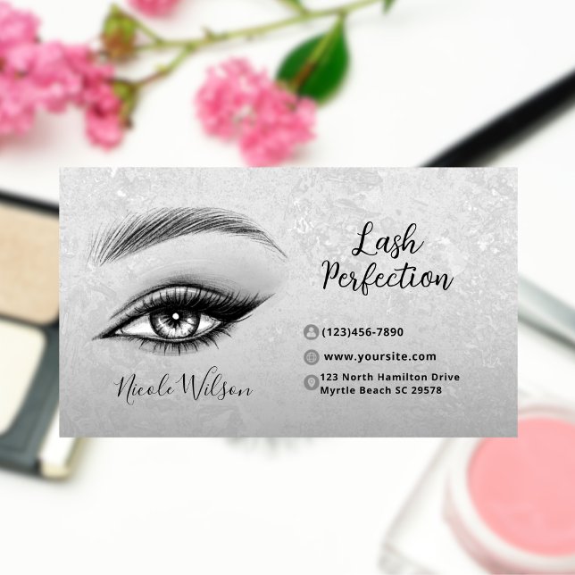 Lashes und Brows Beauty Makeup Visitenkarte (Von Creator hochgeladen)