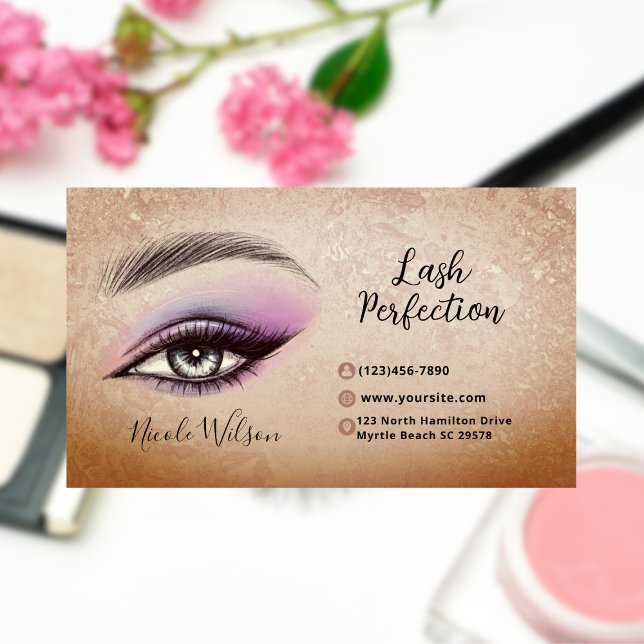 Lashes und Brows Beauty Makeup Visitenkarte (Von Creator hochgeladen)