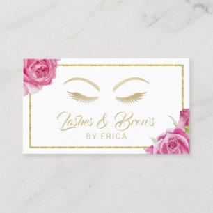Lashes und Brows Makeup Artist Vintag Visitenkarte
