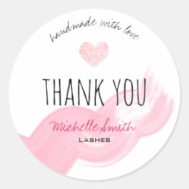 Lashes Vielen Dank für Ihr Interesse. Runder Aufkleber