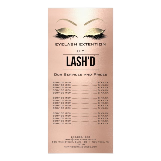 Lashes Werbekarte (Hinten)