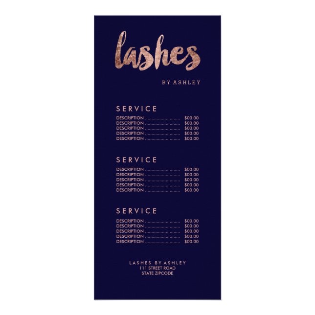 Lashes Werbekarte (Vorne)