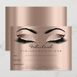 LashesRose Gold Makeup Zertifikat Geschenk Einladung